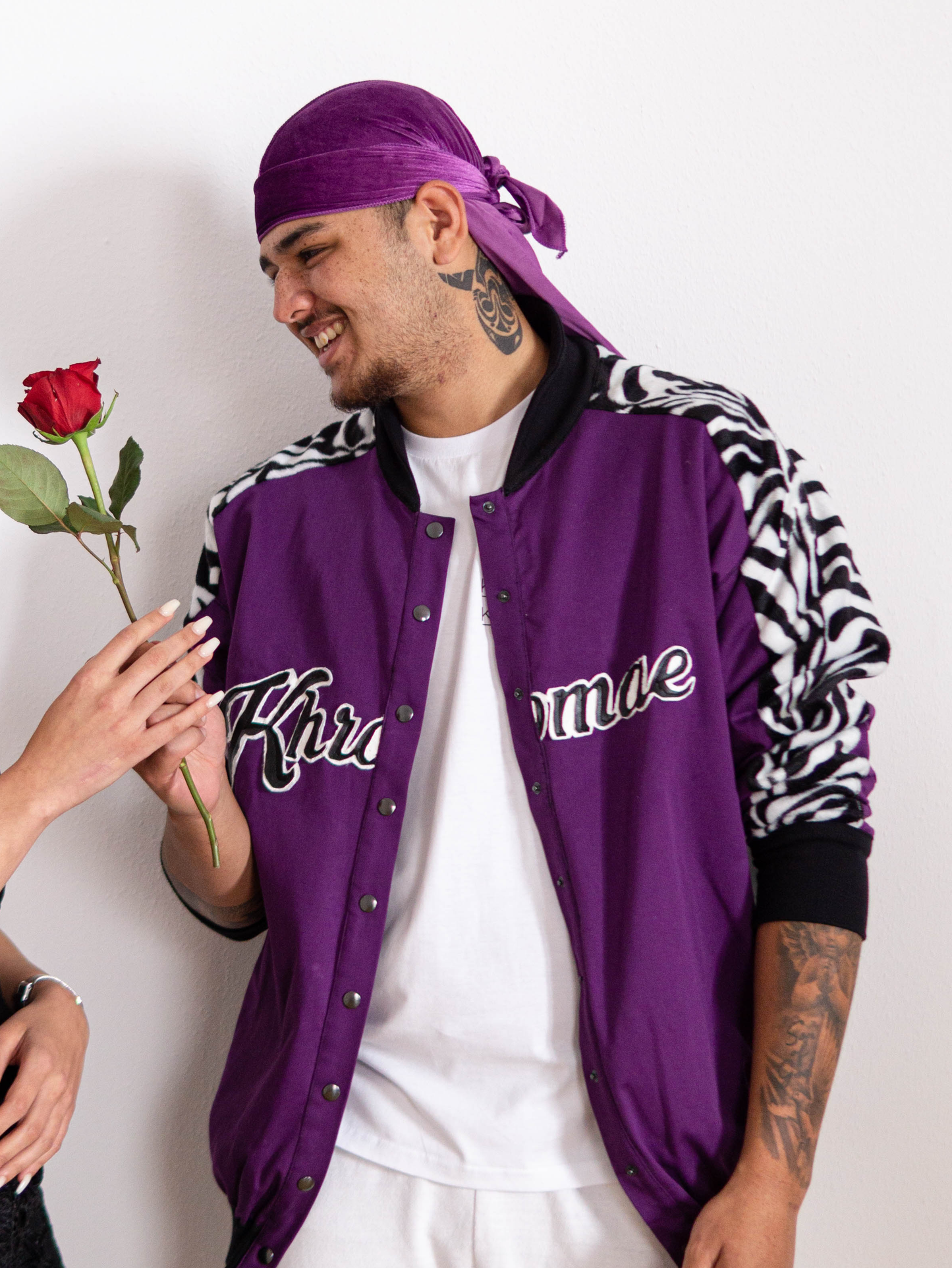 Purple Zebra Baseballjacke